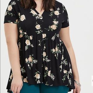 Torrid Super Soft Floral Tunic 2X